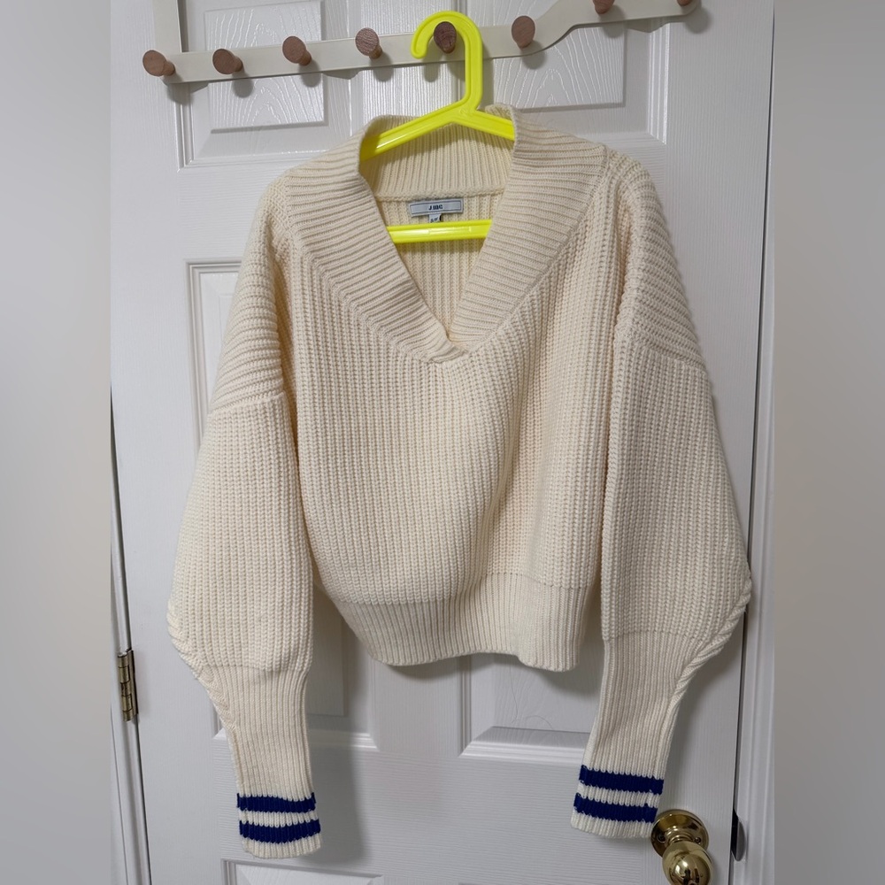 J.ING Cream V-Neck Sweater